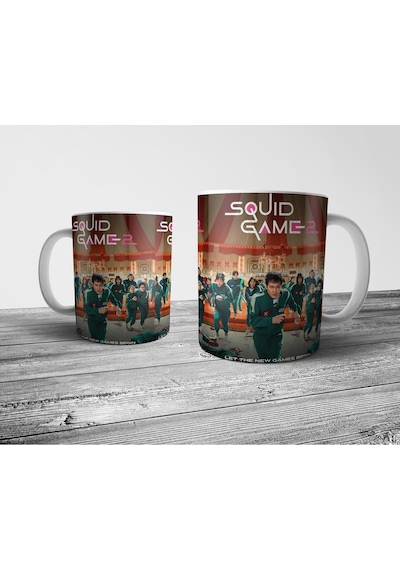 Squid Game 2 Temalı Kupa Bardak Model 1 Çok Renkli