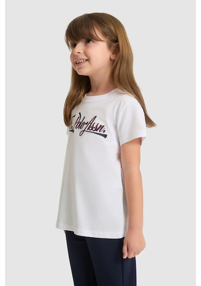 U.S. Polo Assn.  Kız Çocuk Beyaz Tişört 50325697-vr013