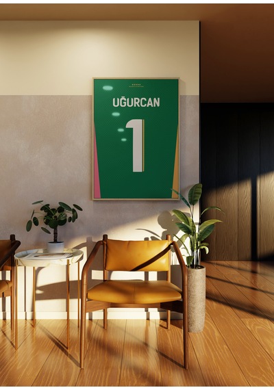 Uğurcan 1 Poster Tablo Ahşap Çerçeveli