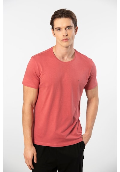Cacharel Erkek Bisiklet Yaka T-shirt 2169/mercan Mercan