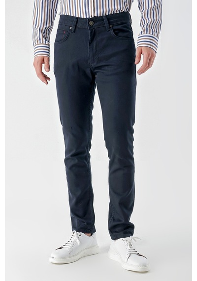 Morven Erkek Lacivert Mevsimlik Pamuk 5 Cep Slim Fit Jean Pantolon 24ms003012200 Lacivert