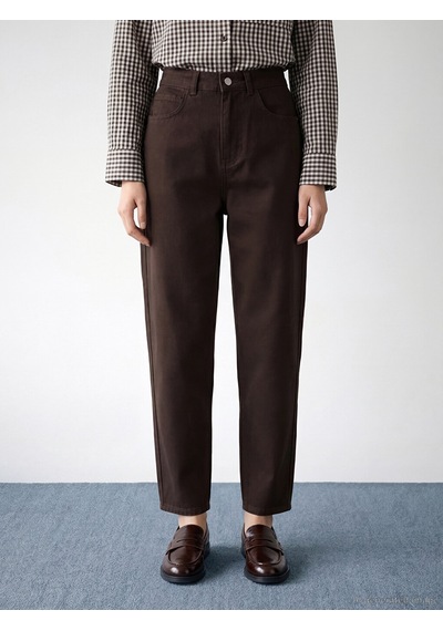 Lcw Modest Kahverengi Barrel Fit Kadın Jean Pantolon