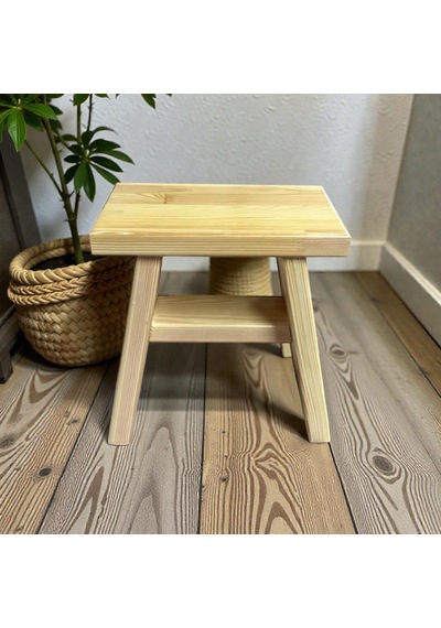 Tabure Ahşap 30mm Masif Çam Ağacı Ahşap