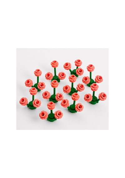 Orjinal Bitki Ağaç Parçaları: Çiçek: Flowers: 40 Parça Çiçek Ve Bitki - 10 Adet Yeşil Bitki Ve 30 Adet Mercan Renk Çiçekten Oluşur.