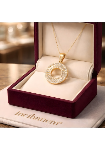 İncihanem Parıltı Çemberi Kolye Gold