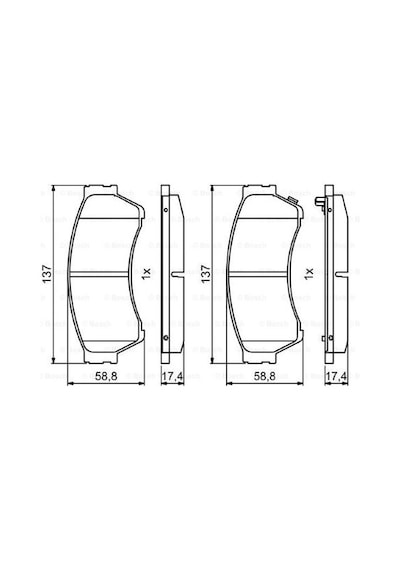 Mazda 6 2.0 2007-2012 Bosch Ön Balata