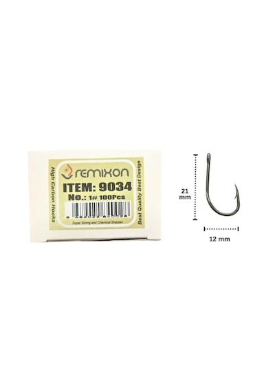 Remixon 9034 No:1 Black Nikel Olta İğnesi 100 Adet