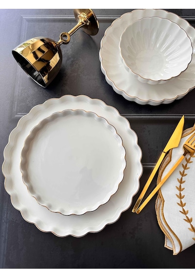 Yemek Takımı Royal Charme Gold 24 Parça 6 Kişilik Renkli