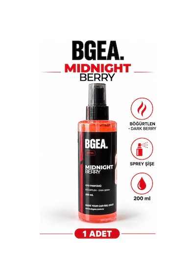 Bgea Midnight Berry Böğürtlen Kokulu Oto Parfümü Dark Berry Sprey 200 Ml