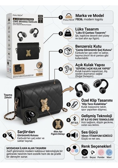Fulltech Fb36 Çanta Tasarımlı Ows Kulaklık - Bayi Depom