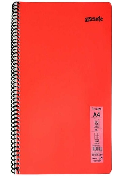 Defter Spiralli Telli Pp Kapak A4 Mynote 5 Adet Farklı Renkler 60 Sayfa Çizgili Defter 5 Farklı Çok Renkli
