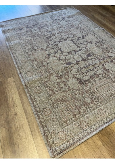 Luxess Halı Alpaca 1192 Taba Eskitme Desenli Makine Halısı Çok Renkli