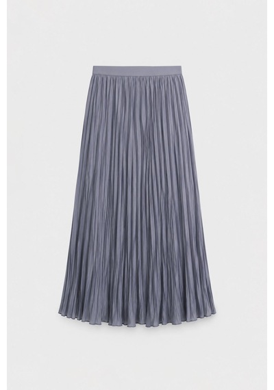 Suud Collection Gri Donette Piliseli Etek