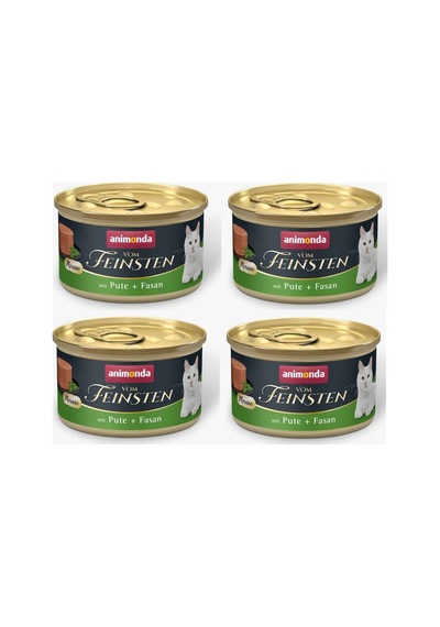 Animonda Vom Feinsten Hindi Ve Sülün Etli Yetişkin Kedi Konsevesi 85 G X 4 Adet