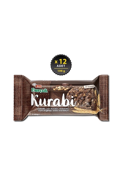 Eti Burçak Kurabi Kakaolu Yer Fıstıklı 12 x 198 G