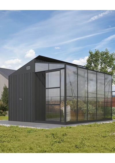 Garden Eden Xl Seralı Metal Bahçe Kulübesi