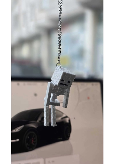 İskelet Oto Dikiz Aynası Süsü Zincirli