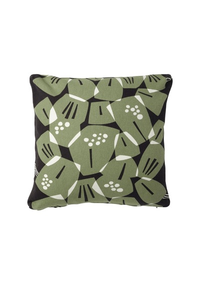 Ikea Underblomma Yastık Kılıfı 50 X 50 Cm Koyu Yeşil - Siyah Çok Renkli