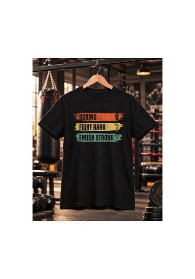 Segungear Fighthard Erkek Regular Fit Baskılı Spor Tişört Siyah - 932278655 Siyah