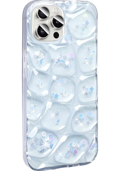 Apple Uyumlu iPhone 15 Pro Max Kılıf Simli 3d Desenli Zore Hacar Kapak