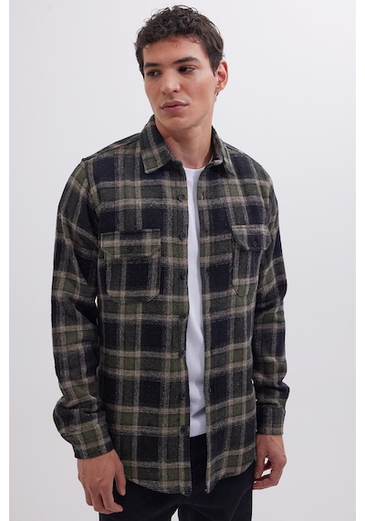 Tudors Erkek Slim Fit Dar Kesim Çift Cepli Kapaklı Spor Yaka Kareli Oduncu Gömlek-41806 Çok Renkli Tudors Erkek Slim Fit Dar Kesim Çift Cepli Kapaklı Spor Yaka Kareli Oduncu Gömlek-41806 Çok Renkli