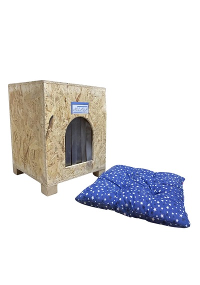 Reyo Kedi Evi Dış Ortam Uygun Ahşap Osb Minderli 40 x 37 x 34 CM CAT47M