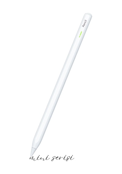 Apple Uyumlu iPad Mini 2024 7. Nesil 8.3" Manyetik Şarj Olabilen Bluetooth Özellikli Stylus Tablet Kalemi Beyaz
