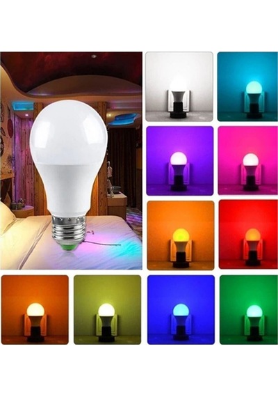 Rgb Uzaktan Kumandalı Led Lamba Ambiyans Aydınlatma Renk Değiştiren Ampul Led Işık 1 Ad