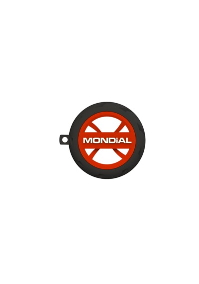 Mondial Logolu Lastik Jant Görünümlü Motosiklet Anahtarlığı Kırmızı