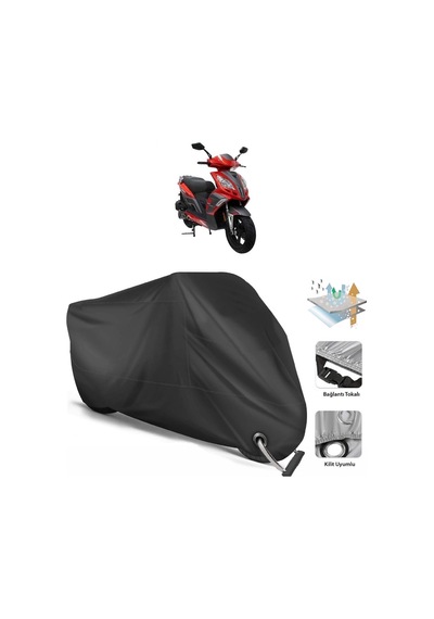 Mondial 125 Mash Motosiklet Branda (Bağlantı, Kilit Uyumlu)-Siyah (457272170)