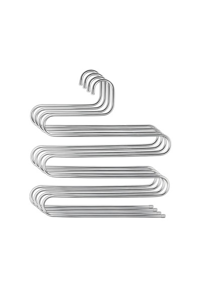 Arvale 4 Adet Metal Pantolon Eşarp Askısı 5 Katlı 4 Adet Askı