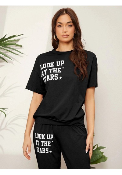 Clayes The Stars Ribana 2li T-shirt Eşofman Altı Jogger- Siyah Alt Üst Eşofman Takım Oversize Bisiklet Yak Siyah Clayes The Stars Ribana 2li T-shirt Eşofman Altı Jogger- Siyah Alt Üst Eşofman Takım Oversize Bisiklet Yak Siyah