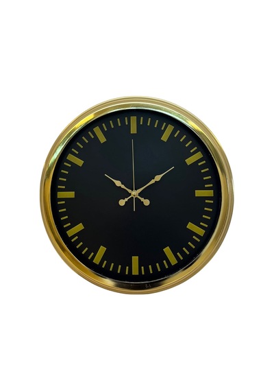 Zarif Klasik Stil 40 Cm Metal Gold Duvar Saati