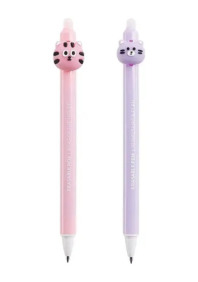 Apli Pembe Silinebilir Jel Kalem Kedi-kaplan B2f Blister Çok Renkli
