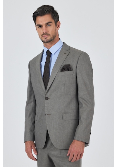 İmza Bej Mono Yaka Esnek 6 Drop Comfort Fit Classic Takım Elbise 1001250152 Bej
