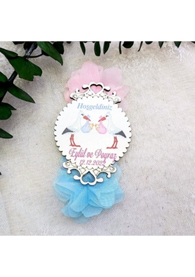 İkiz Bebek Ahşap Bebek Şekeri Magnet 30 Adet