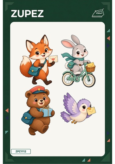 Minik Orman Postası 19x25 Cm Ütüyle Uygulanan Baskı Zpz1112 - 928157569