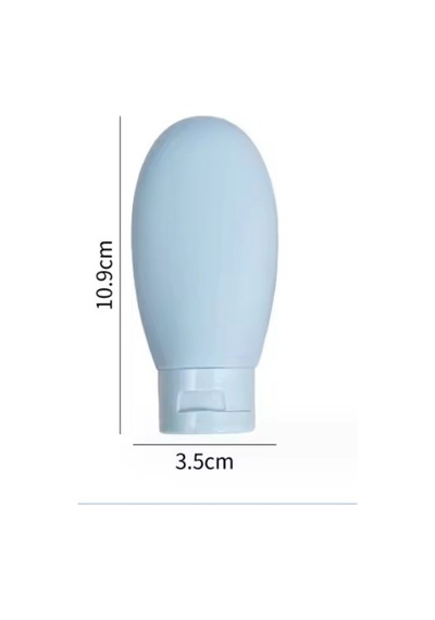 Siolanzi Aveo 3 Adet Mavı Renk Seyahat Tipi Doldurulabilir Şampuan Duş Jeli Sprey Losyon Şişe Krem Kutu 60 Ml Mavi