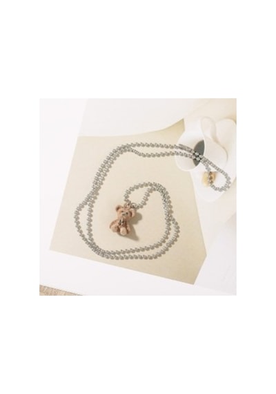 Kahverengi Ayıcık Kolye Gümüş 06910496