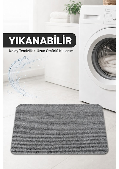 Kapı Önü Paspası Çizgili Kir Tutucu Yıkanabilir Kaymaz Taban Balkon Önü Dış Kapı Antre Giriş Koridor Mutfak İç Dış Mekan Halı Paspas Gri Kapı Önü Paspası Çizgili Kir Tutucu Yıkanabilir Kaymaz Taban Balkon Önü Dış Kapı Antre Giriş Koridor Mutfak İç Dış Mekan Halı Paspas Gri