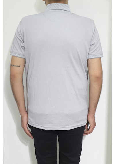 Santa Dmc Tekstil Erkek Düz Spor Kesim Normal Kalıp Polo Yaka T-shirt Gri