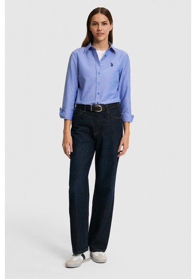 U.s. Polo Assn. Kadın Saks Gömlek Basic 50324791-vr045 Sax