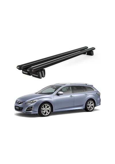 Pençe Mazda 6 Station Wagon Ara Atkı 2013-2021 Uyumlu Siyah Ara Atkı Port Bagaj Tavan Barı