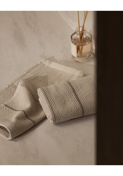 Madame Coco Celeste 2'li %100 Pamuk El Havlusu - Bej - 30x30 Cm 8684427342787 Çok Renkli