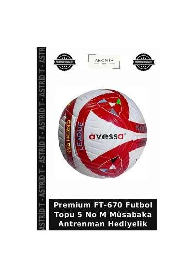 Premium Ft-670 Futbol Topu 5 No M Müsabaka Antrenman Hediyelik Çok Renkli