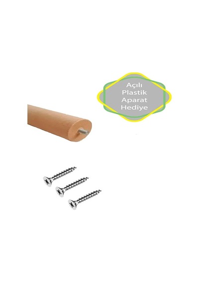 3 Adet Lüks 70 Cm Ahşap Ham Masa Ayağı Çap: 4,2 Cm Hobi Dıy