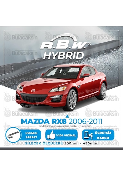 Mazda RX8 Ön Silecek Takımı (2006-2011) RBW Hibrit