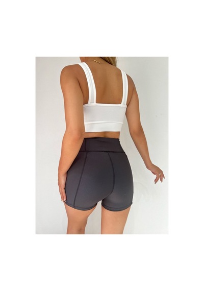 Winmoda34 Boxer Tayt Bisikletci Tayt Şort Tayt Tenis Taytı Yandan Cepli Kısa Tayt Antrasit