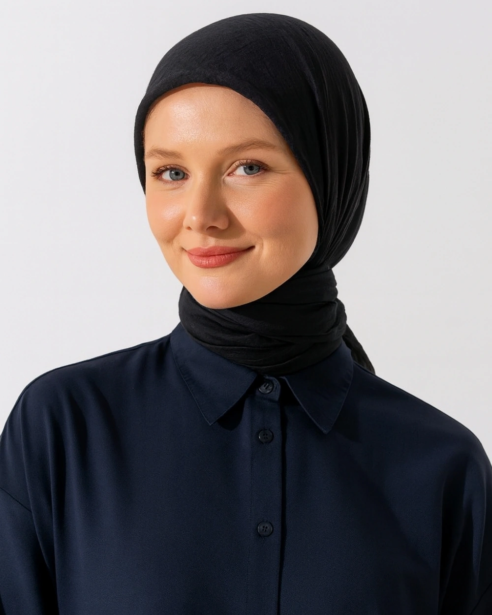 Bilenler Konfor Eşarp 195x85 Cm 4 Mevsim Kullanım Terletmez, Kaymaz, Pamuk Polyester Karışımlı Rahat Eşarp Siyah