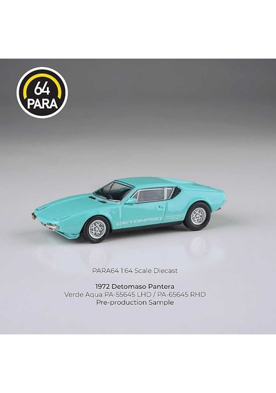 Para64 De Tomaso Pantera 1972 Verde Aqua Lights Down Pa-55645 Çok Renkli
